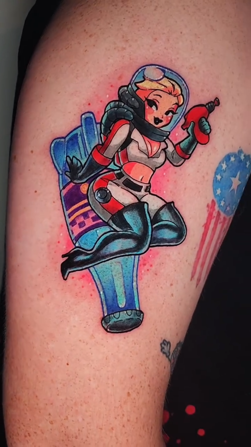 Anime Character Tattoo by Selkie